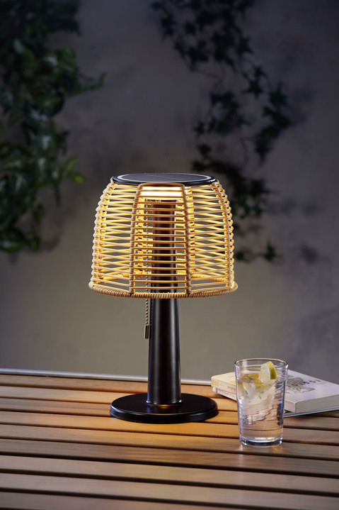 Solarlampen - Moderne Solar-Tischleuchte, in Farbe NATUR