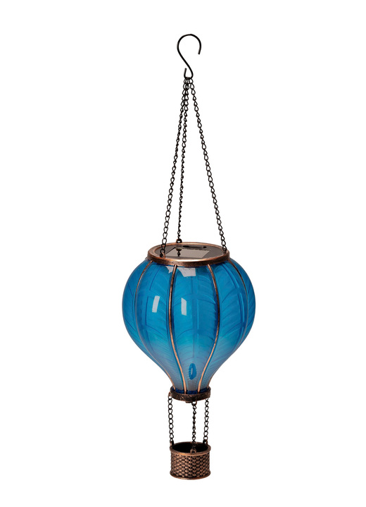 Solarlampen - Solar-Heissluftballon mit Flackereffekt, in Farbe BLAU Ansicht 1