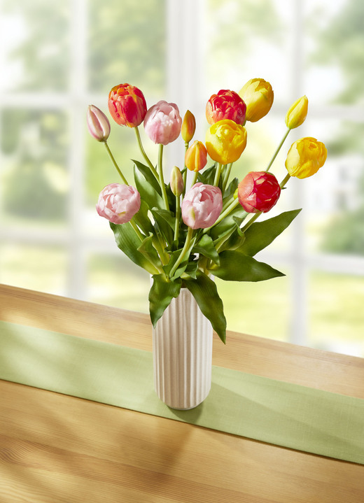 Kunst- & Textilpflanzen - Tulpenbund, 5-teilig, in Farbe GELB
