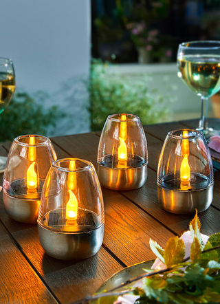 Solar-Windlichter, 4er-Set