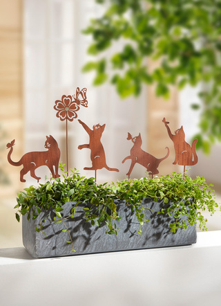 Gartenstecker Katzen, 5er-Set