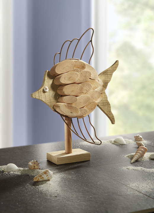 Accessoires - Deko-Fisch aus Treibholz und Spiesstanne, in Farbe NATUR-BRAUN