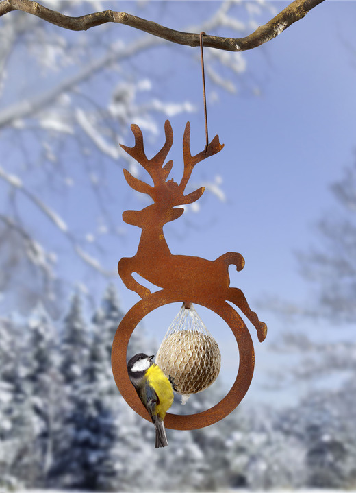 Winterliche Gartenhelfer - Meisenknödelhalter «Hirsch», in Farbe BRAUN Ansicht 1