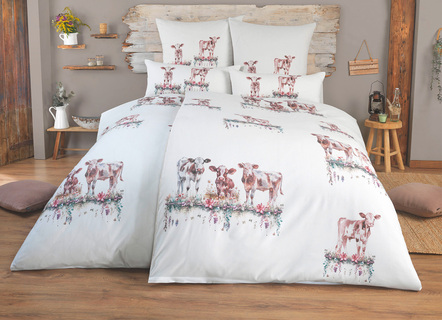 Polycotton-Bettwäsche-Garnitur mit Reissverschluss