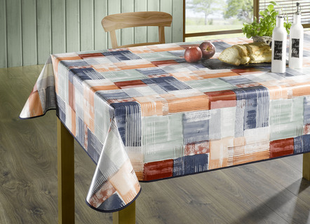 Wachstuch-Tischdecke in Patchwork-Optik