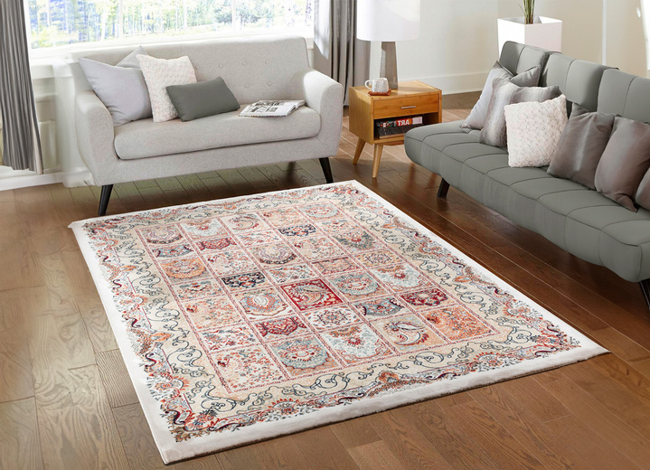 Klassisch - Brücken, Galerie und Teppiche mit Seideneffekt, in Größe 111 (Brücke, 60x110 cm) bis 288 (Teppich, 240x330 cm), in Farbe BEIGE Ansicht 1