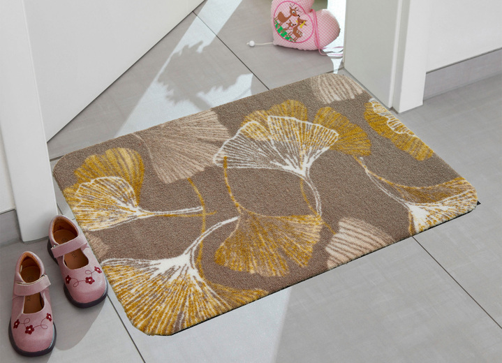 Fussmatten - Fussmatte mit rutschhemmender Latex-Rückseite, in Größe 100 (40x 60 cm) bis 107 (60x170 cm), in Farbe BRAUN Ansicht 1