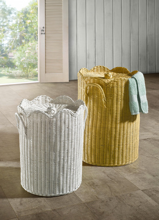 Wäschesammler aus Rattan