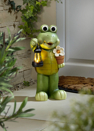 Frosch-Figur mit Solarlaterne