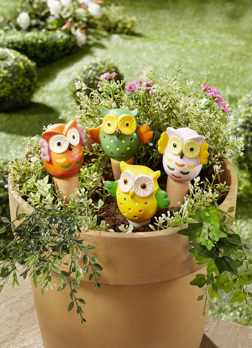 Gartenpflege - Bewässerungs-Eulen, 4er-Set, in Farbe BUNT Ansicht 1