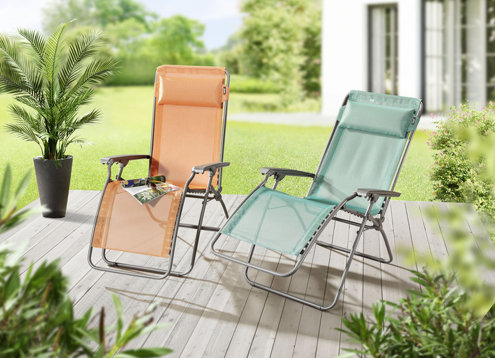 Gartenmöbel - Relax-Liege-LAFUMA «Pistil R-Clip» , in Farbe ORANGE