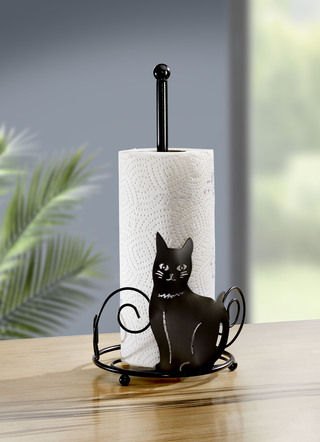 Papierrollenhalter Katze aus Metall