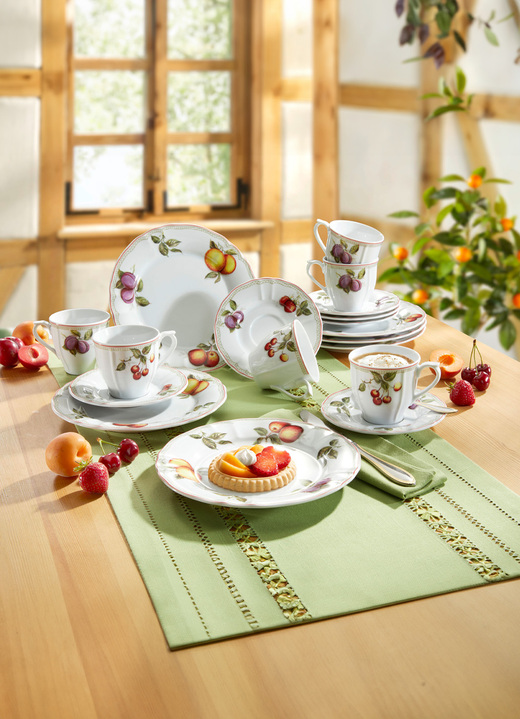 Gläser & Geschirr - Kaffee-Service, 18-teilig «Flora Orchard», in Farbe BUNT