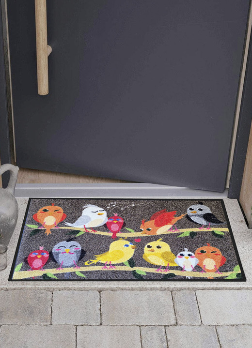 Fussmatten - Fussmatte Vogelfamilie, in Farbe BUNT Ansicht 1