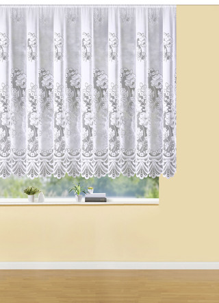 Blumenfenster-Vorhang mit Automatikfaltenband