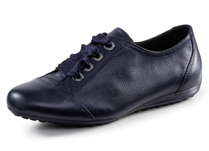 Komfortschuhe - ELENA EDEN Schnürschuh aus bestem Kalbleder, in Größe 3 1/2 bis 8, in Farbe DUNKELBLAU Ansicht 1