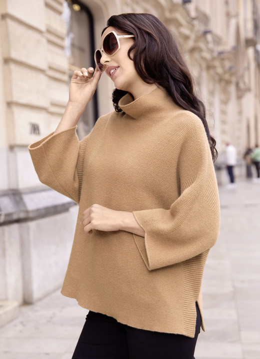 Pullover - Pullover mit Schurwolle und Kaschmir Pullover - Pullover mit Schurwolle und Kaschmir, in Größe L(44/46) bis XL(48/50), in Farbe CAMEL