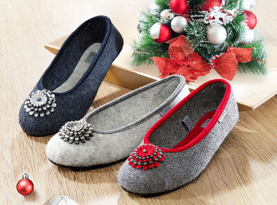 Bewerbung des Bereiches Hausschuhe