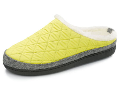 Pantoffel aus gestepptem Textilmaterial 