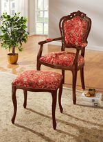 Sitzmöbel mit massivem Buchenholz-Gestell ROT-NUSSBAUM