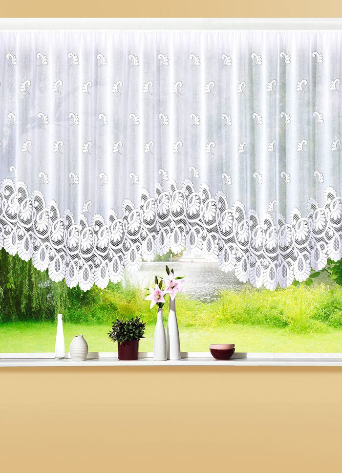 Traumhafter Bogenvorhang mit Automatikfaltenband 