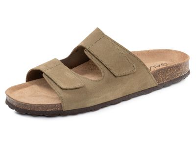 GINO GALANTE, klassiche Herren-Pantoletten, Weite H, mit Klettverschluss 