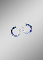 Ohrstecker mit synth. Zirkonia in Weiss und Blautönen 