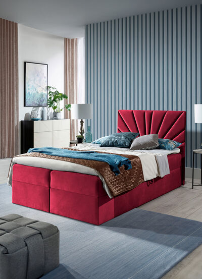 Boxspringbett mit abnehmbaren Topper 