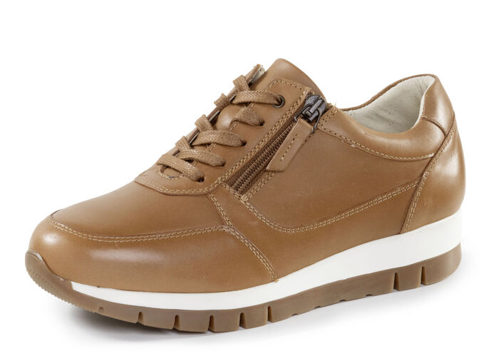 ELENA EDEN, sportliche Damen-Sneaker, Weite H, mit herausnehmbarem Fussbett CAMEL