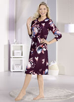 Wadenlanges Nachthemd mit langen Ärmeln  