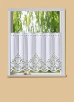 Kurzvorhang Ornament mit Stangendurchzug 