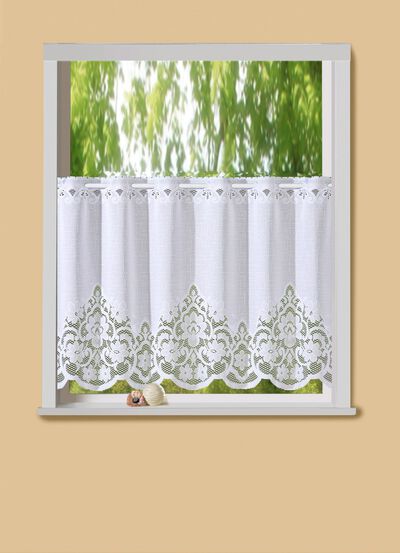 Kurzvorhang Ornament mit Stangendurchzug 