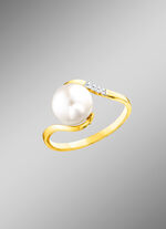 Damenring mit S&uuml;sswasser-Zuchtperlen-Bouton 