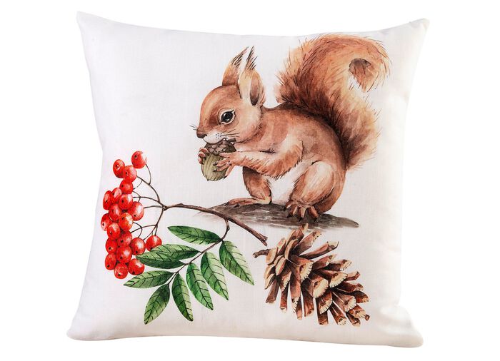 Kissenbezüge mit Eichhörnchen-Motiven BUNT