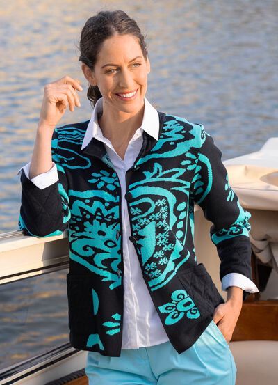 Strickjacke in Jacquard-Dessin 
