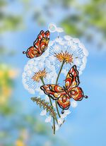 Hochwertiges Fensterbild mit Schmetterlingen 