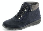 Schnür-Bootie mit praktischem Seiteneissverschluss BLAU-GRAU