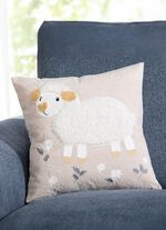 Kissenbezug mit Pl&uuml;sch-Applikation 