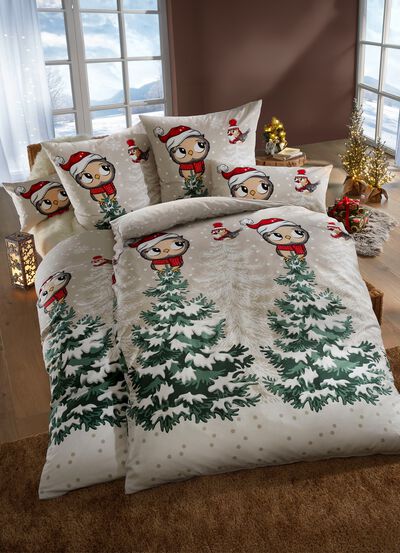 Soft-Biber Bettw&auml;sche-Garnitur 