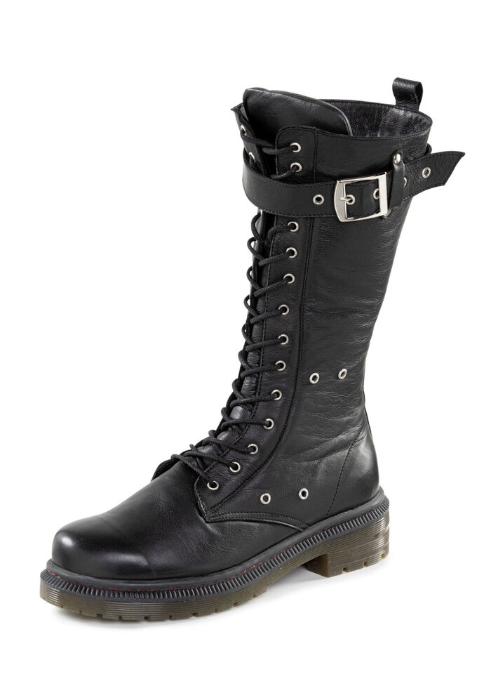 Andrea Conti Schn&uuml;r-Stiefel mit verstellbarer Schliesse SCHWARZ