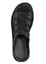 ELENA EDEN Sandale aus Nappaleder mit dezenter Knitter-Struktur SCHWARZ