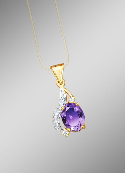 Anhänger mit echt Amethyst 