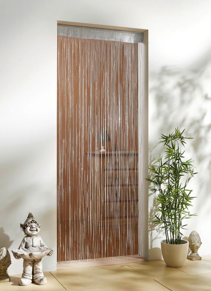 Fadenvorhang mit Stangendurchzug SILBER