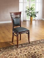 Massive, hochwertige Sitzmöbel DUNKELGRÜN-NUSSBAUM