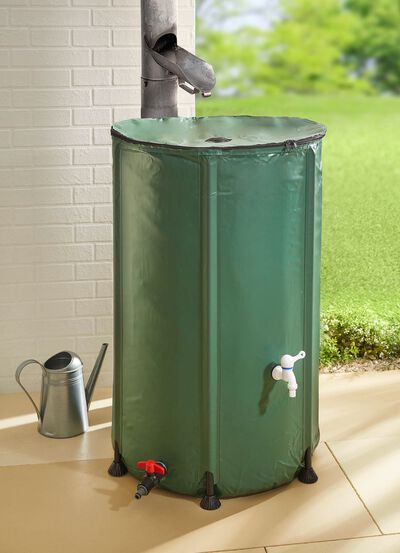 Faltbarer Regensammler mit Auslauf-Hahn 