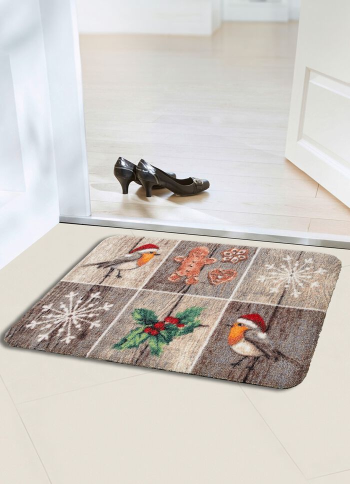 Fussmatte Patchwork mit rutschhemmender Latex-R&uuml;ckseite 