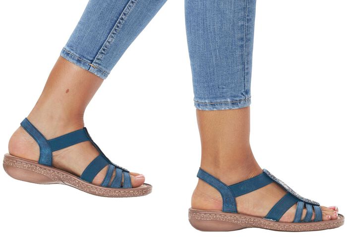 Rieker Sandale mit Glitzersteinchen 