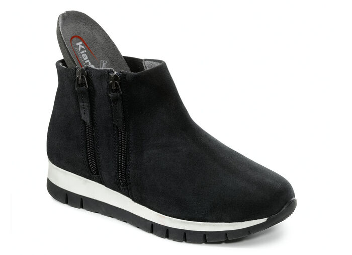 Bootie mit zwei Reissverschlüssen SCHWARZ