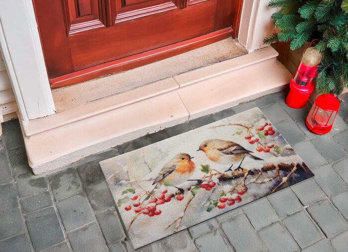 Fussmatte mit winterlichem-Motiv 