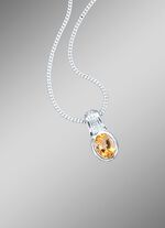 Anh&auml;nger mit echt Citrin und synth. Zirkonia 